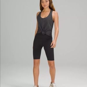 Lululemon Love Tank Pleated. Size 4. Synchronize Stripe Black White. Brand New.